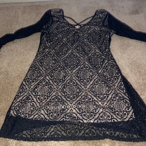 Liberty Love Lace Long Sleeve front cross dress 2XL